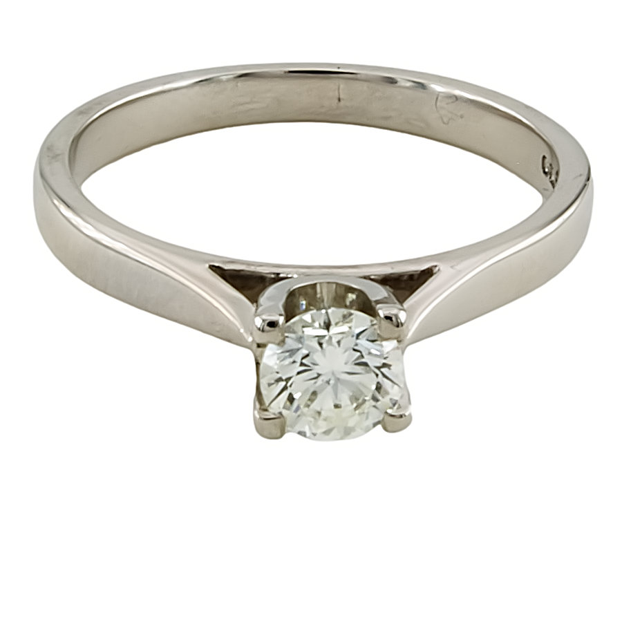 18ct white gold Diamond 0.40cts solitaire Ring size K